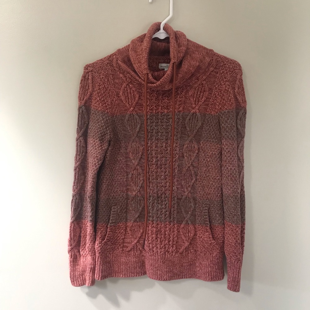 LL Bean Signature Cotton Funnelneck Sweater-size xs